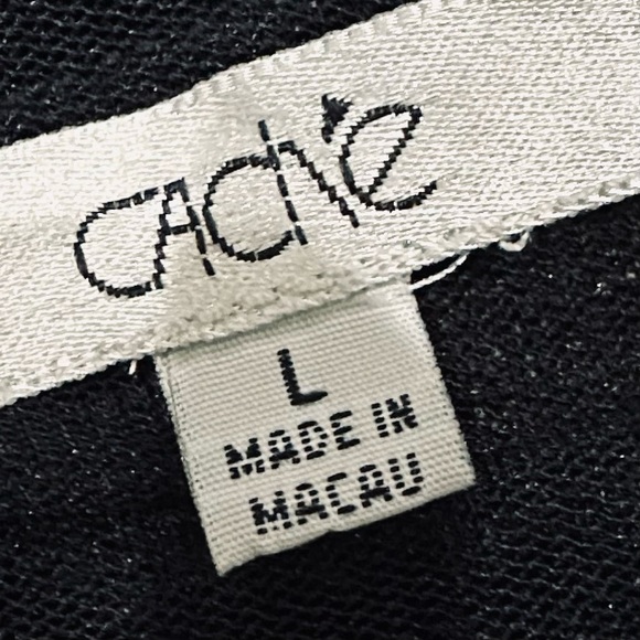 👚🖤 CACHE Black Lace Mock Neck Top | Women’s L |‎ Vintage Lined Sleeveless Glam - Picture 3 of 5